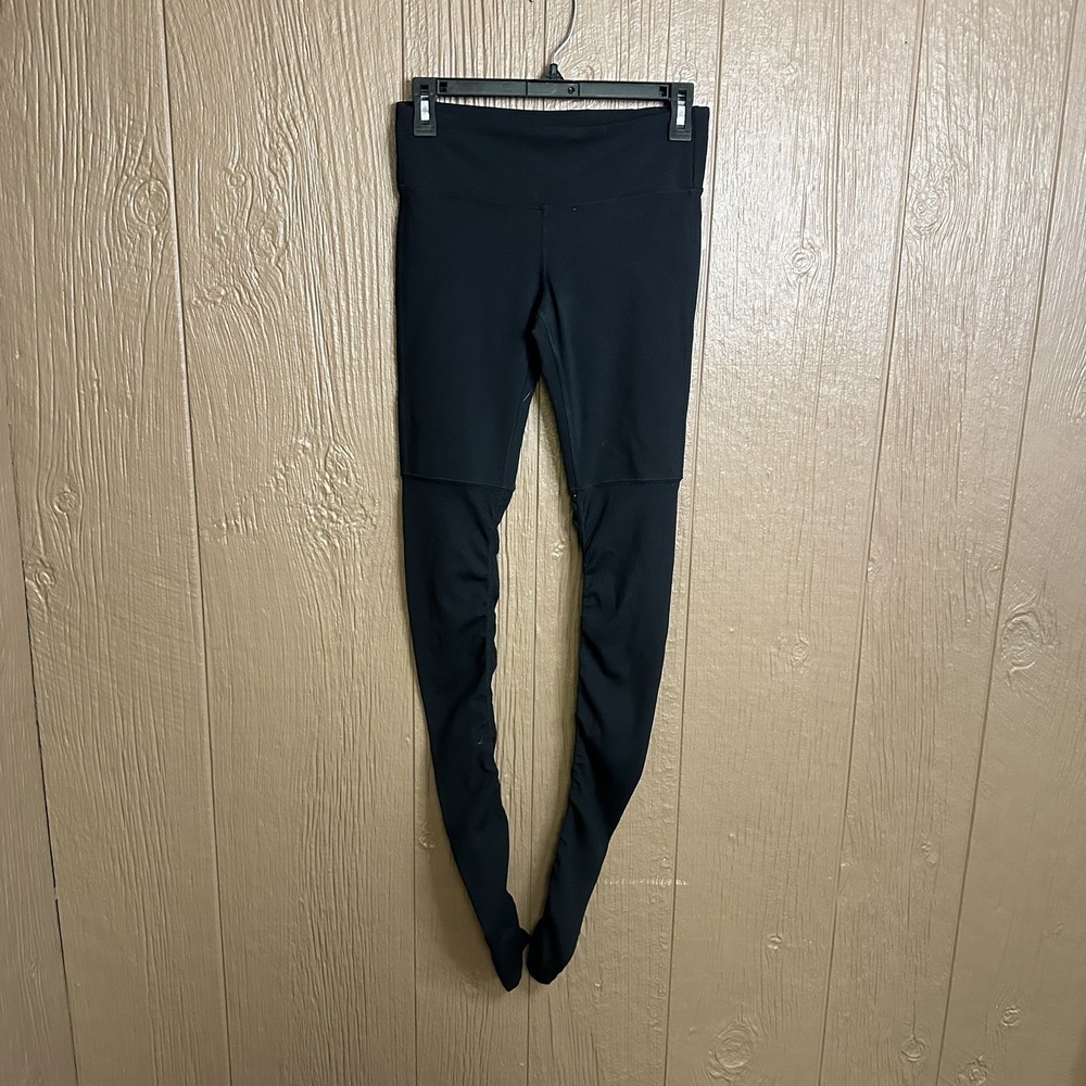 ALO YOGA Leggings Sz S Black GODDESS Low-Rise Compression Fit Long Inseam Y2K
